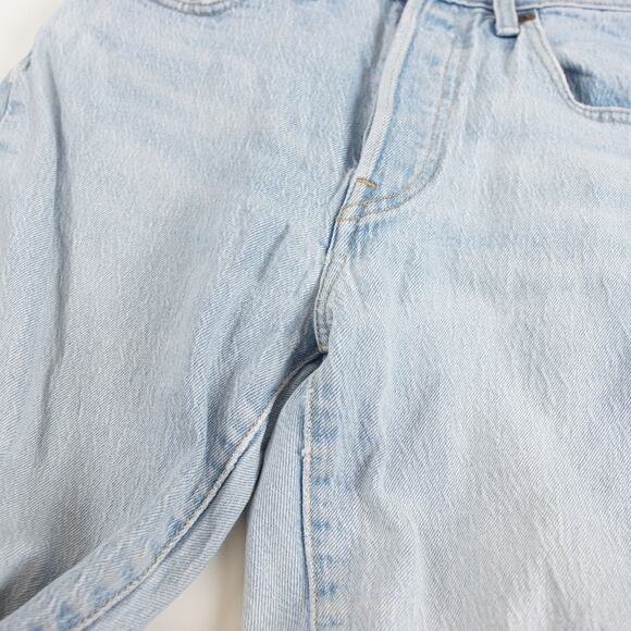 Levis 501 Original Fit Stretch Button Fly Light Wash Blue Jeans Womens Sz 25 - Picture 13 of 15